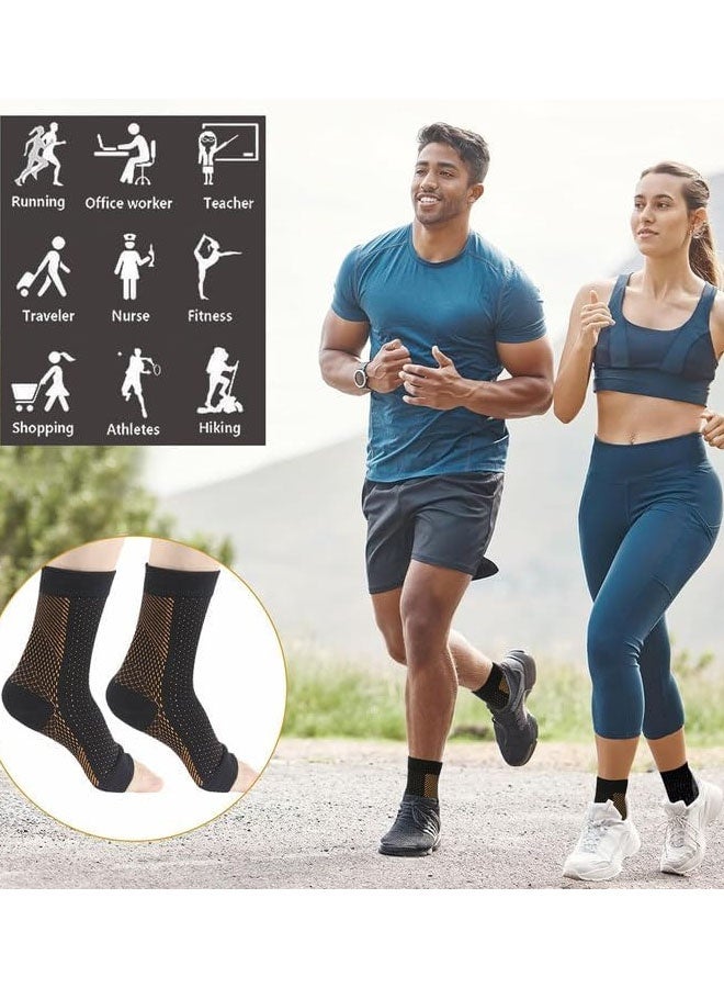 Ankle Compression Socks - Open Toe Compression Socks For Women And Men - Ankle Support For Running, Sports, Gym, Cycling - Image 5